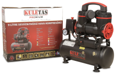KULETAŞ PREMİUM 9 LİTRE SESSİZ HAVA KOMPRESÖRÜ