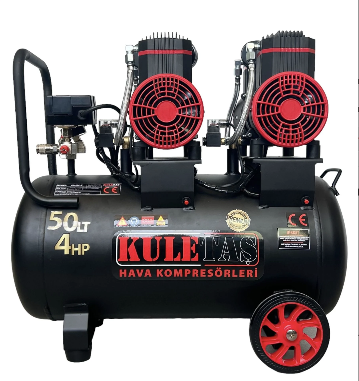KULETAŞ PREMİUM 50 LİTRE 4HP SESSİZ HAVA KOMPRESÖRÜ