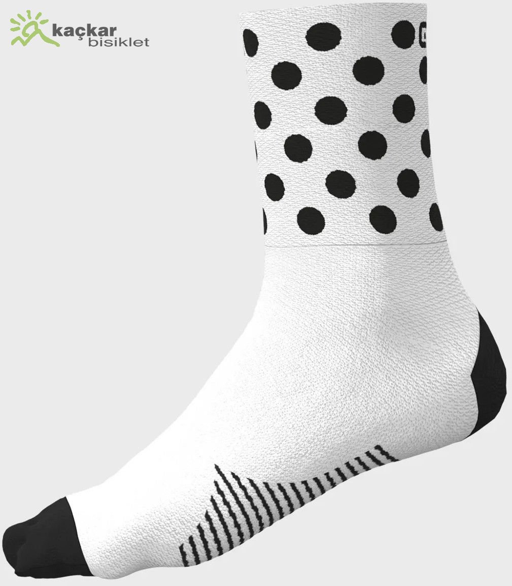 ALE BUBBLE Unisex Yazlık Çorap Siyah / Beyaz