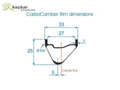 Extralite Carbo Camber 330 HyperBoost3F  - XD36 poe Karbon Dağ Bisikleti Jant Seti