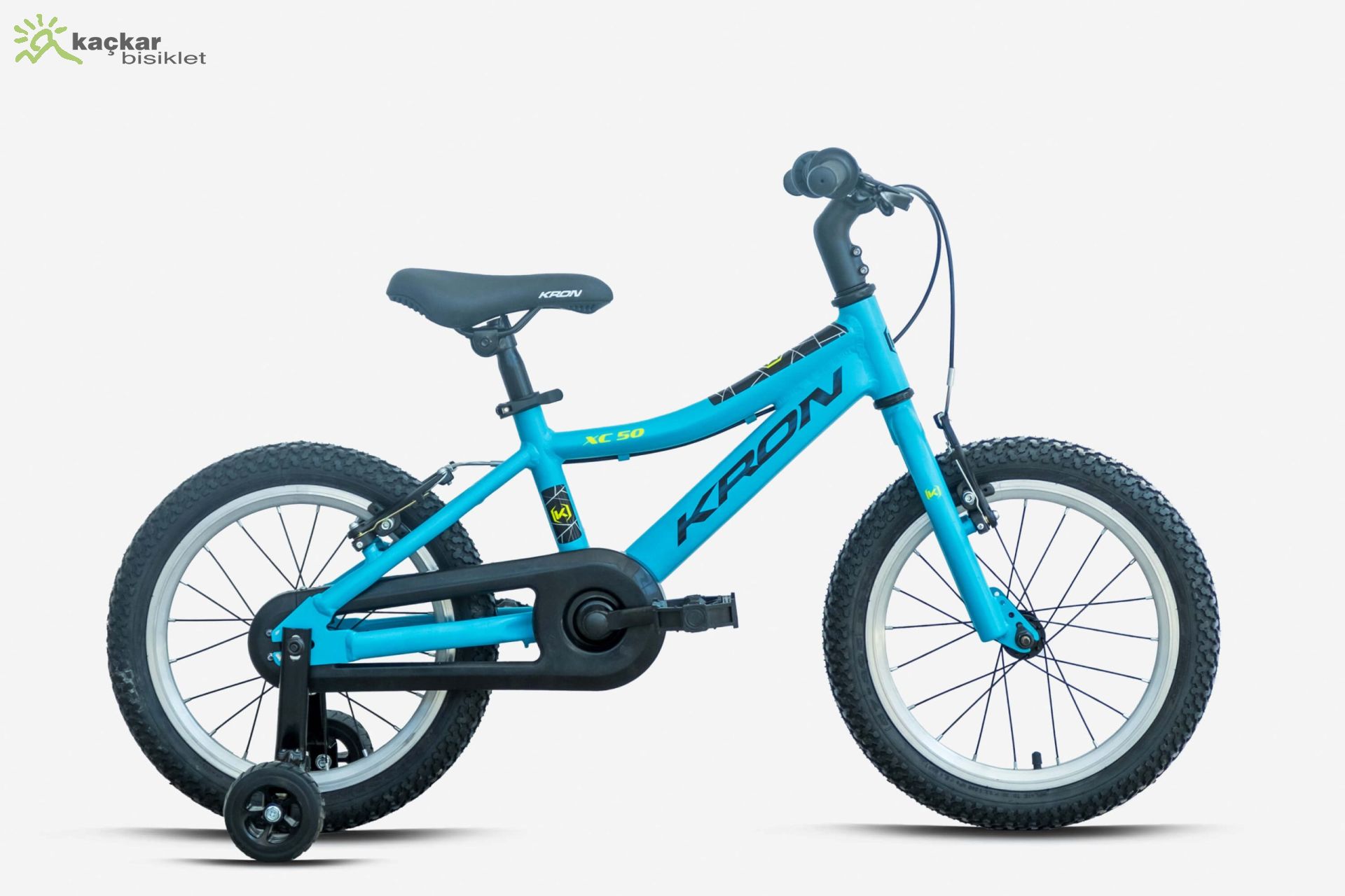 KRON XC 50 Vitessiz V-Fren 16 Jant Çocuk Bisikleti Turkuaz - Siyah / Neon Sarı