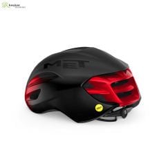 MET Helmets Manta Mips Road Kask Black / Red Metallic Glossy
