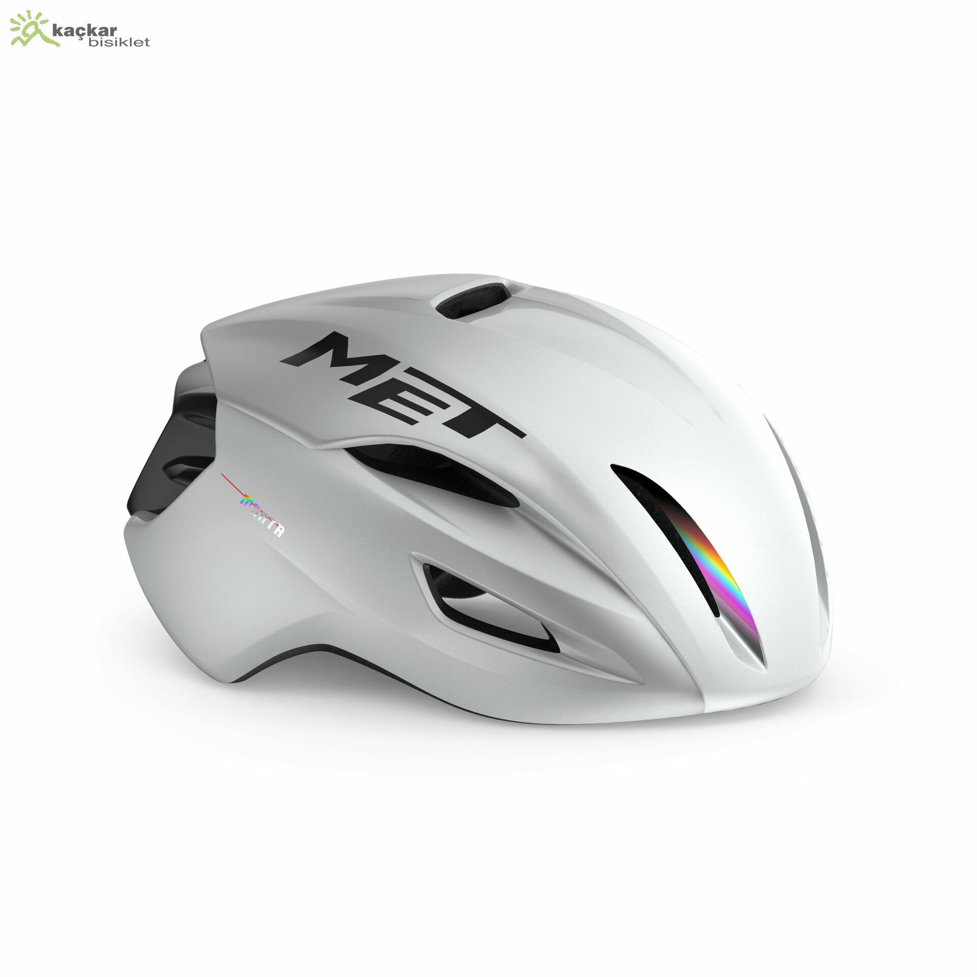MET Helmets Manta Mips Road Kask White Holographic / Glossy