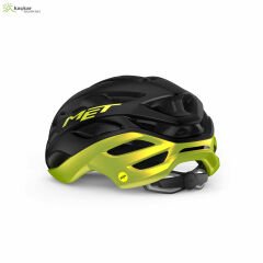 MET Helmets Estro Mips Road Kask Black Lime Yellow Metallic / Glossy