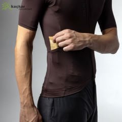 ALE PRAGMA COLOR BLOCK OFF ROAD YAZLIK KISA KOL JERSEY KAHVERENGİ