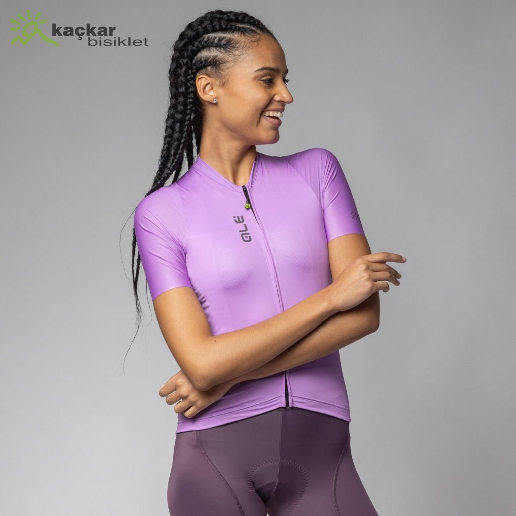 ALE PRAGMA COLOR BLOCK YAZLIK KISA KOL BAYAN JERSEY SU MOR