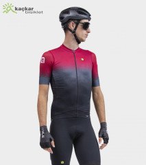 ALE PR-S GRADIENT Yazlık Kısa Kol Jersey Bordo