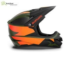 Met Helmets Intox Fullface Kask Turuncu / Yeşil