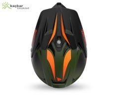 Met Helmets Intox Fullface Kask Turuncu / Yeşil