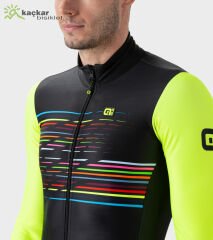 ALE PR-S Logo Long Sleeve Jersey Siyah / Sarı