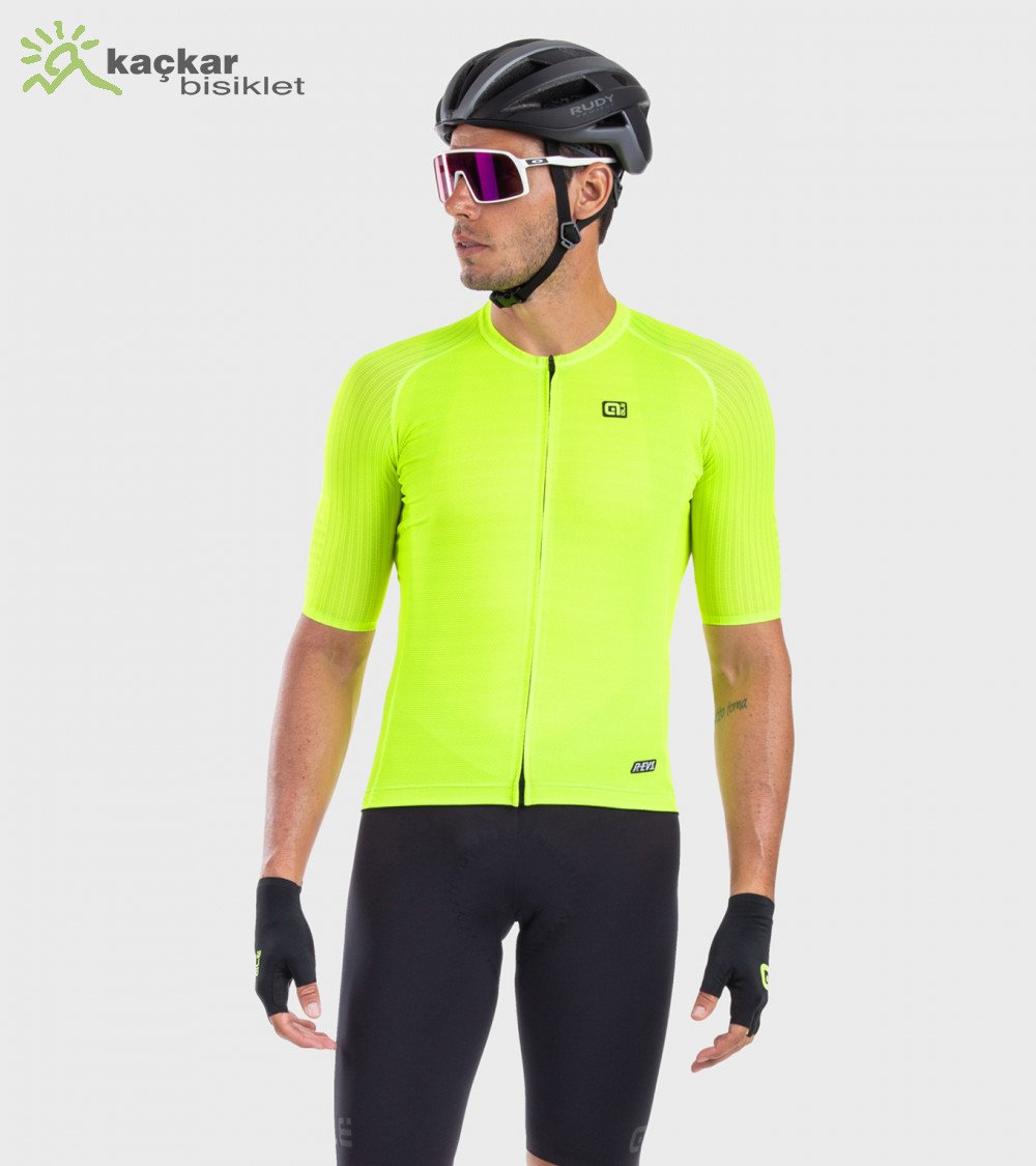 ALE R-EV1 SILVER COOLING Yazlık Kısa Kol Jersey Neon Sarı