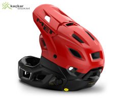 Met Helmets Parachute MCR Full Face Kask Kırmızı