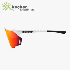 SCİCON  AEROSHADE KUNKEN SUNGLASSES WHITE  MULTIMIRROR RED + RAIN CLEAR LENSES