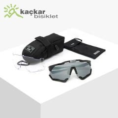 SCİCON  AEROSHADE XL SUNGLASSES WHITE  MULTIMIRROR SILVER + RAIN CLEAR LENSES