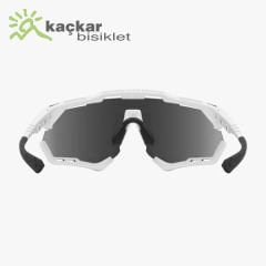 SCİCON  AEROSHADE XL SUNGLASSES WHITE  MULTIMIRROR SILVER + RAIN CLEAR LENSES