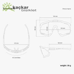 SCİCON  AEROSHADE XL SUNGLASSES WHITE  MULTIMIRROR SILVER + RAIN CLEAR LENSES