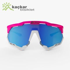 SCİCON AEROSHADE XL SUNGLASSES PINK FLUO  MULTIMIRROR BLUE + PINK LENSES