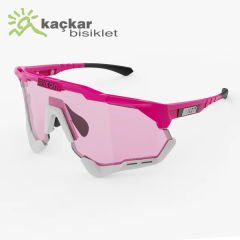 SCİCON AEROSHADE XL SUNGLASSES PINK FLUO  MULTIMIRROR BLUE + PINK LENSES