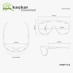 SCİCON  AEROWING SUNGLASSES WHITE MULTIMIRROR  RED + RAIN CLEAR LENSES