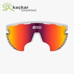 SCİCON  AEROWING LAMON SUNGLASSES WHITE  MULTIMIRROR RED + RAIN CLEAR LENSES