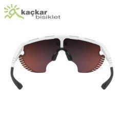 SCİCON  AEROWING LAMON SUNGLASSES WHITE  MULTIMIRROR RED + RAIN CLEAR LENSES