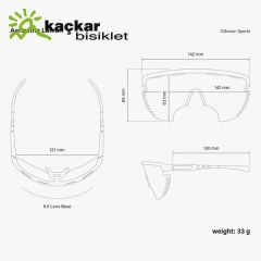 SCİCON  AEROWING LAMON SUNGLASSES WHITE  MULTIMIRROR RED + RAIN CLEAR LENSES