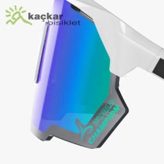 SCİCON AEROSHADE KUNKEN  WORLD CHAMPION SUNGLASSES WHITE  MULTIMIRROR BLUE TP +  CLEAR LENSES