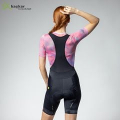 ALE SOLID TRAGUARDO Yazlık Kısa Askılı Tayt Siyah / Pembe