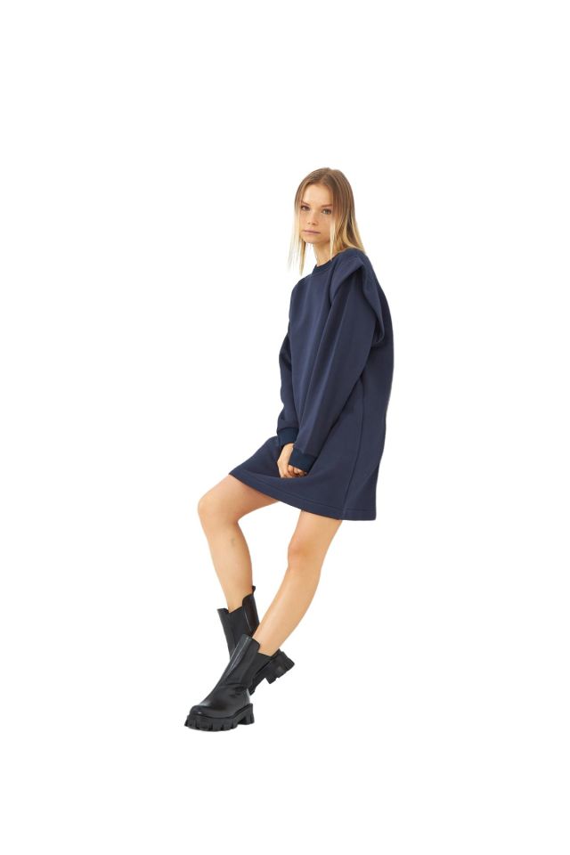 EONA SWEATSHIRT DRESS - DARK NAVY