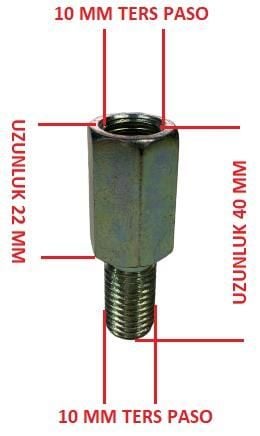 AYNA UZATMA +10+10 MM TERS PASO