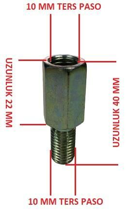 AYNA UZATMA +10+10 MM TERS PASO