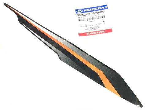 MODENAS GT135 DIŞ DİZLİK SİNYAL ÜSTÜ ETİKETİ TURUNCU SAĞ ORJİNAL