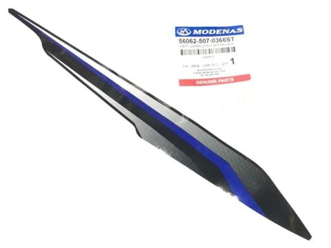 MODENAS GT135 DIŞ DİZLİK SİNYAL ÜSTÜ ETİKETİ MAVİ SAĞ ORJİNAL