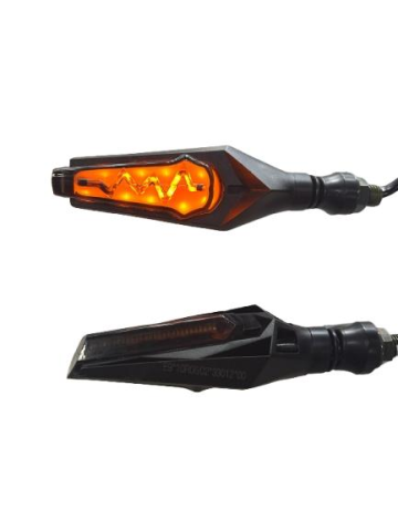 LED SİNYAL YILDIRIM KAYAR LEDLİ ÖN ARKA IŞIKLI (SARI)