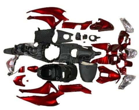 HONDA DİO KAPORTA SETİ KIRMIZI AYDINLATMA GRUBU DAHİL (28 PARÇA FULL SET)