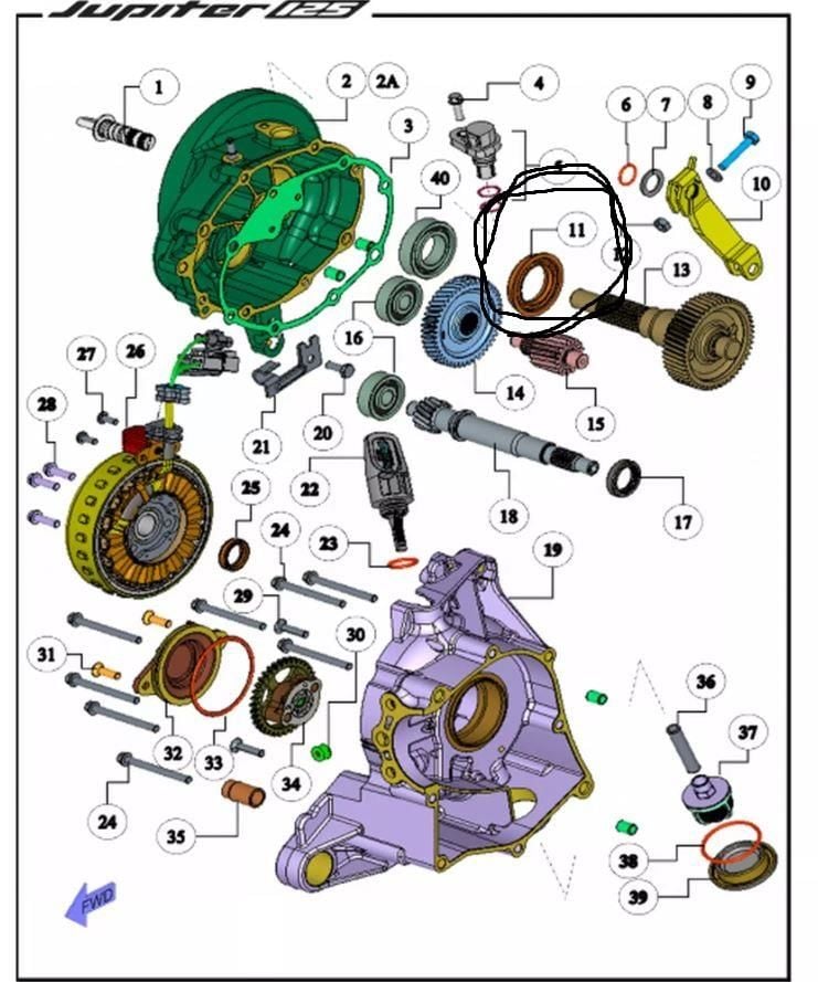 TVS JUPİTER 125 (E5) YAĞ KEÇESİ 30-47-8.5 (DEFRANSİYEL) ORJİNAL