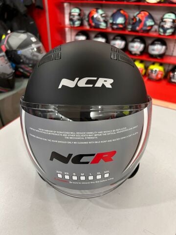 NCR AİR YARIM KASK MAT SİYAH (ECE BELGELİ) XL BEDEN