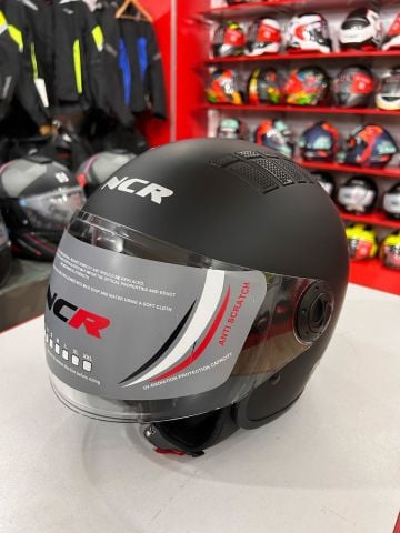 NCR AİR YARIM KASK MAT SİYAH (ECE BELGELİ) S BEDEN