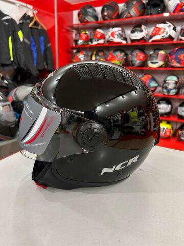 NCR AİR YARIM KASK PARLAK SİYAH (ECE BELGELİ) XL BEDEN