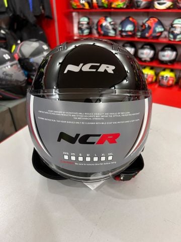 NCR AİR YARIM KASK PARLAK SİYAH (ECE BELGELİ) M BEDEN