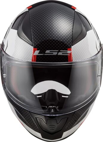 LS2 RAPID GHOST BEYAZ-SİYAH-KIRMIZI KASK