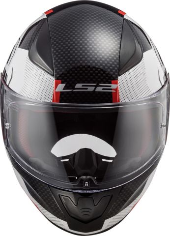 LS2 RAPID GHOST BEYAZ-SİYAH-KIRMIZI KASK