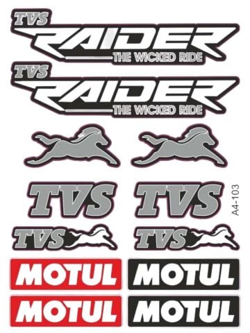 TVS RAIDER 125 STİCKER SETİ SİYAH