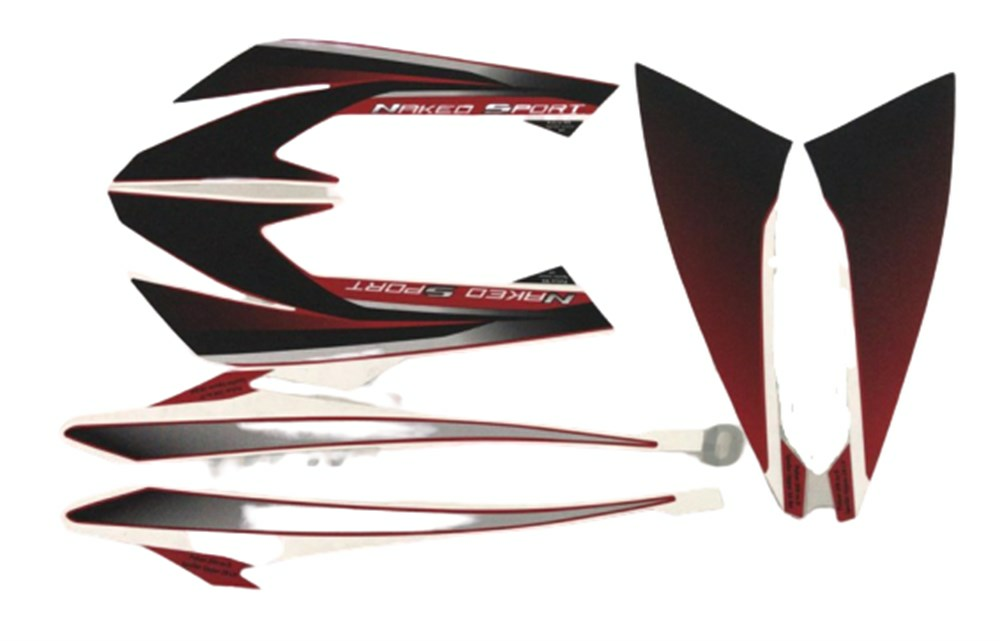 BAJAJ NS200-NS150 DEKORATİF KAPAK ETİKETİ KIRMIZI ORJİNAL