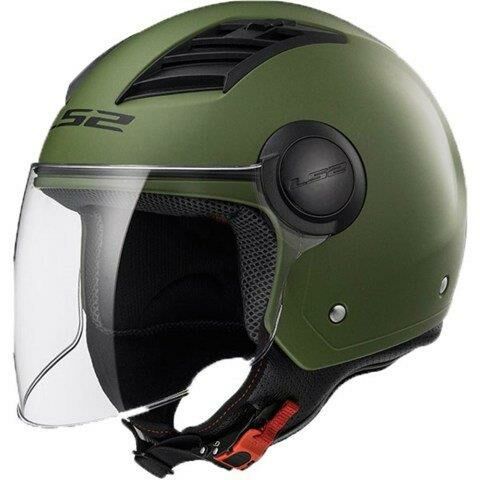 LS2 KASK OF562 AIRFLOW YARIM KASK MAT YEŞİL YEŞİL - L