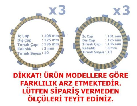 CF MOTO SR250-NK250 DEBRİYAJ BALATASI 3+3