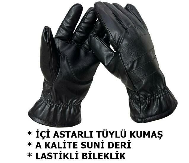 MOTOSİKLET ELDİVENİ KIŞLIK SİYAH A KALİTE TEK BEDEN