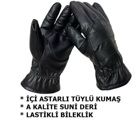 MOTOSİKLET ELDİVENİ KIŞLIK SİYAH A KALİTE TEK BEDEN