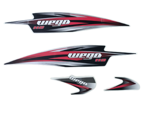 TVS WEGO ARMA ETİKET TAKIMI YENİ MODEL KIRMIZI