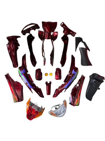 MONDİAL FT110 KOMPLE KAPORTA SETİ KIRMIZI 19 PARÇA İTHAL